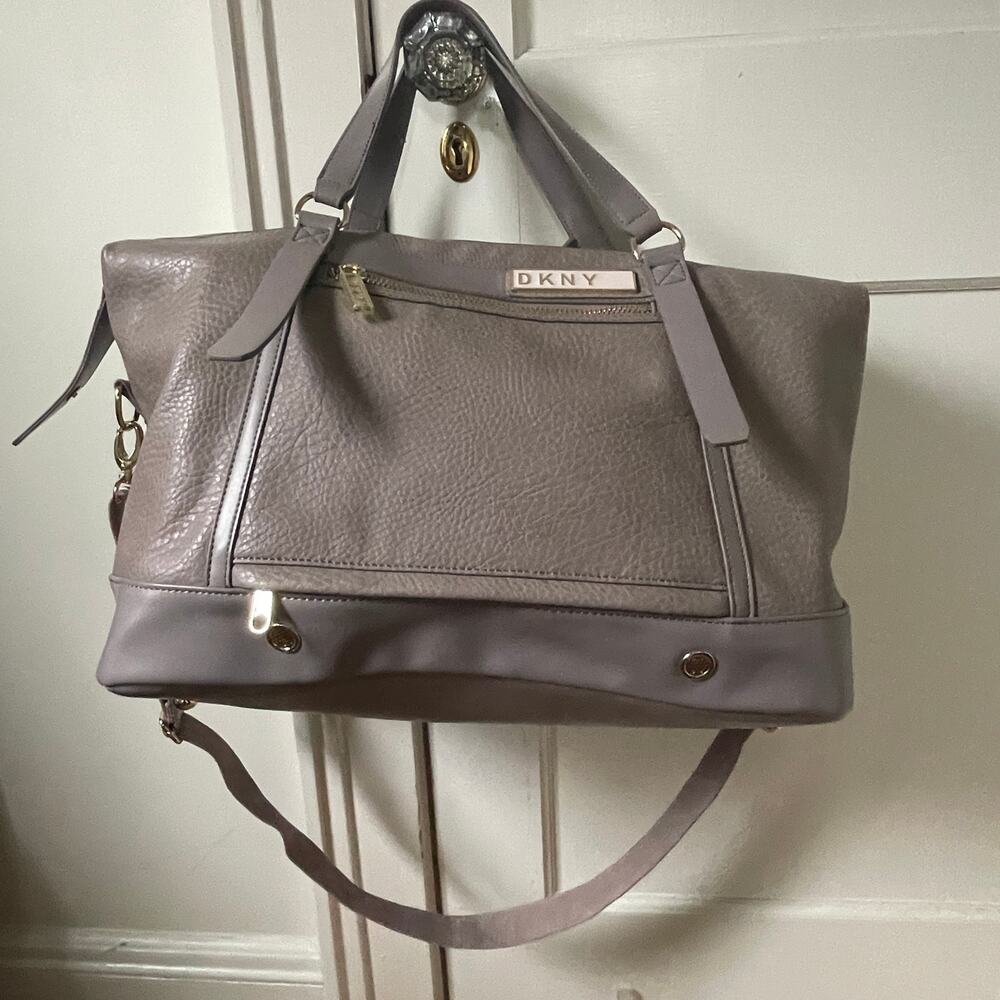 DKNY Rapture Weekender Boarding Bag in Taupe Faux Leather - Picture 5 of 16